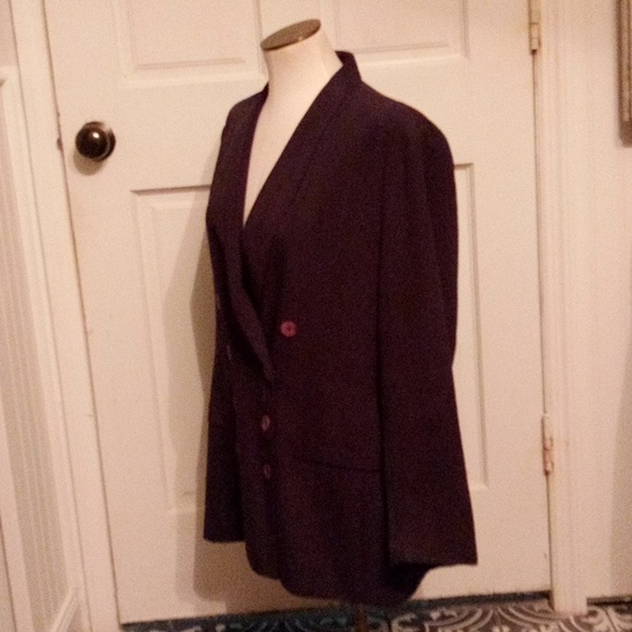 Women's Vintage J.G. Hook Dark Gray Blazer/Coat size small - Picture 3 of 7
